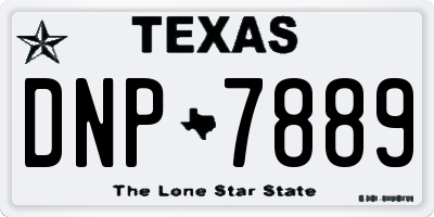 TX license plate DNP7889