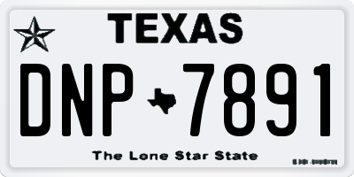 TX license plate DNP7891