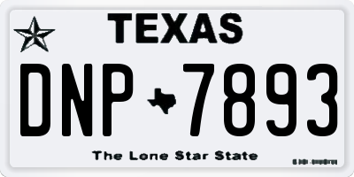 TX license plate DNP7893