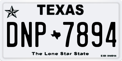 TX license plate DNP7894