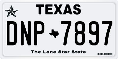 TX license plate DNP7897