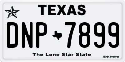 TX license plate DNP7899