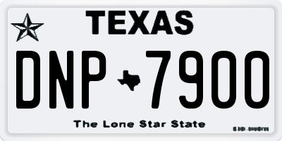 TX license plate DNP7900
