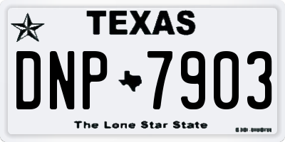 TX license plate DNP7903