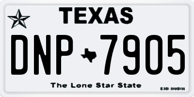 TX license plate DNP7905
