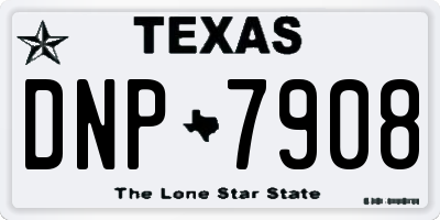 TX license plate DNP7908