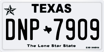 TX license plate DNP7909