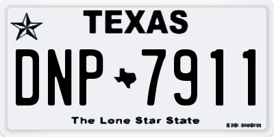 TX license plate DNP7911