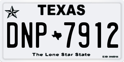 TX license plate DNP7912