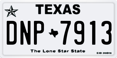 TX license plate DNP7913