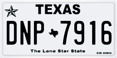 TX license plate DNP7916
