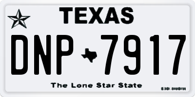 TX license plate DNP7917