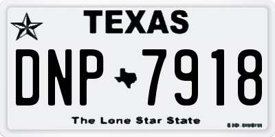 TX license plate DNP7918