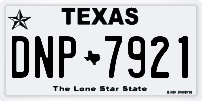 TX license plate DNP7921
