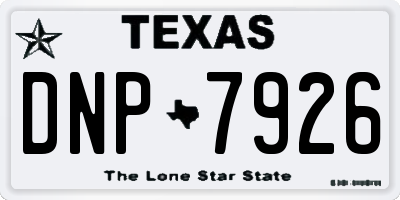 TX license plate DNP7926