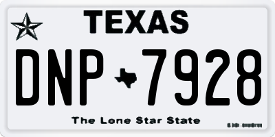 TX license plate DNP7928