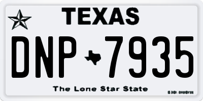 TX license plate DNP7935