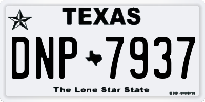 TX license plate DNP7937