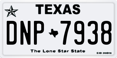 TX license plate DNP7938