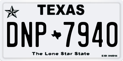 TX license plate DNP7940