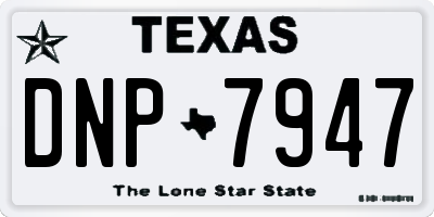 TX license plate DNP7947