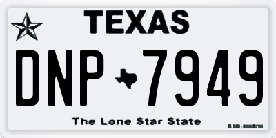 TX license plate DNP7949