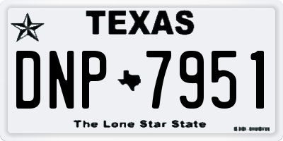 TX license plate DNP7951