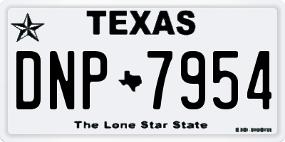 TX license plate DNP7954