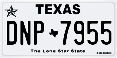 TX license plate DNP7955