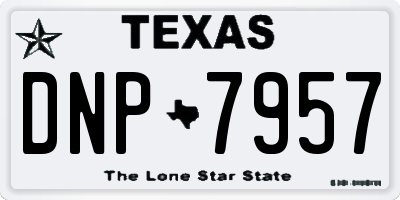 TX license plate DNP7957