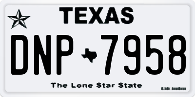 TX license plate DNP7958