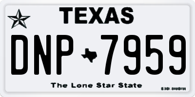 TX license plate DNP7959