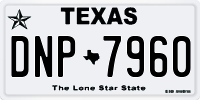 TX license plate DNP7960