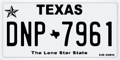 TX license plate DNP7961