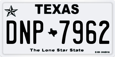 TX license plate DNP7962
