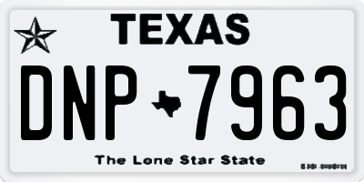 TX license plate DNP7963