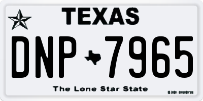 TX license plate DNP7965