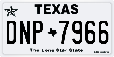 TX license plate DNP7966