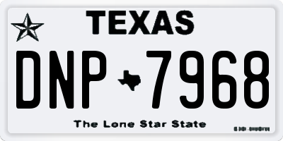 TX license plate DNP7968