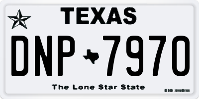 TX license plate DNP7970