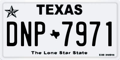 TX license plate DNP7971