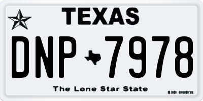 TX license plate DNP7978