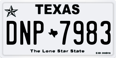 TX license plate DNP7983