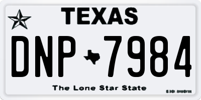 TX license plate DNP7984