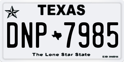 TX license plate DNP7985