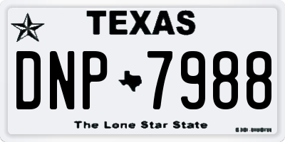 TX license plate DNP7988