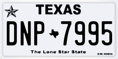 TX license plate DNP7995