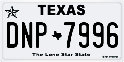 TX license plate DNP7996