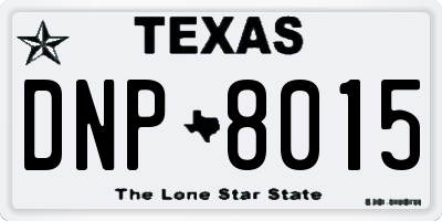 TX license plate DNP8015