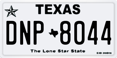 TX license plate DNP8044